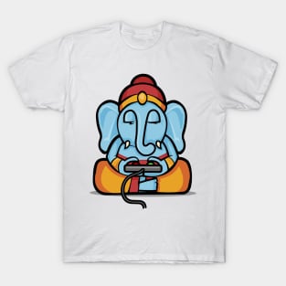 Ganesha plays video games T-Shirt